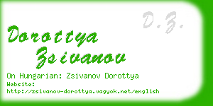 dorottya zsivanov business card